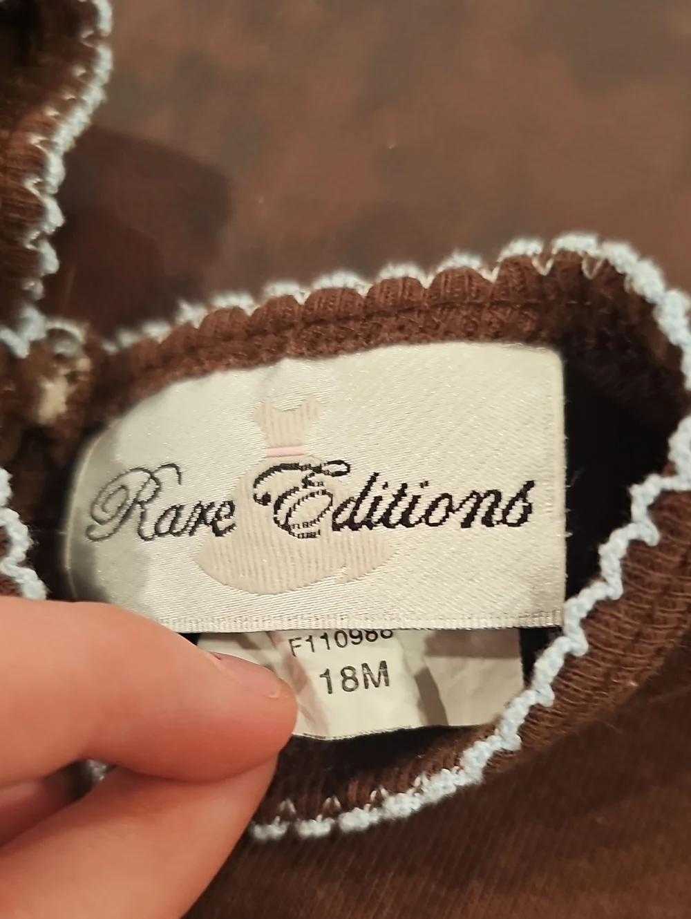 V Brown And Blue Rare Editions Dress Size 18 Months